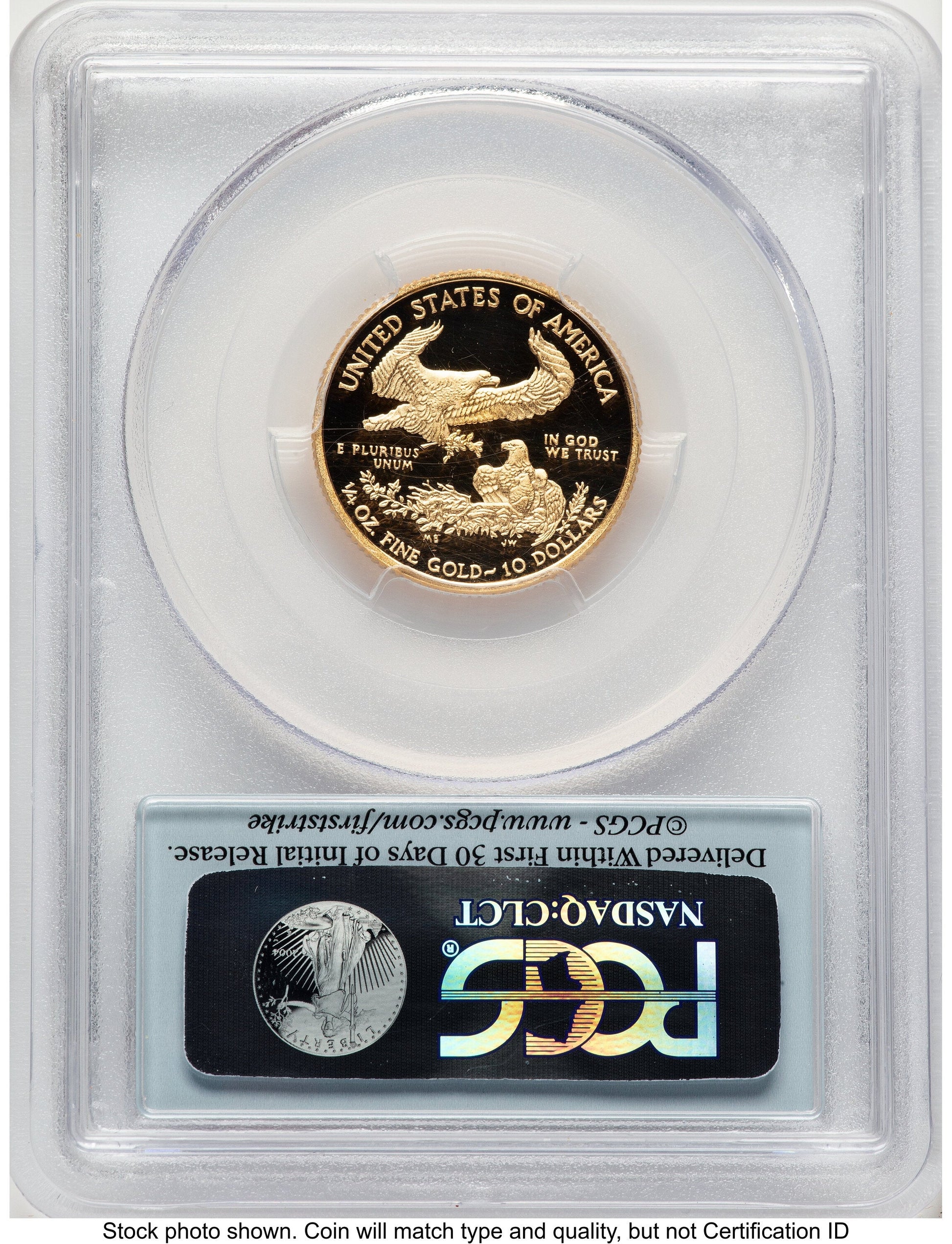 2015-W Proof Gold Eagle 1/4 oz FS Flag PCGS PR70