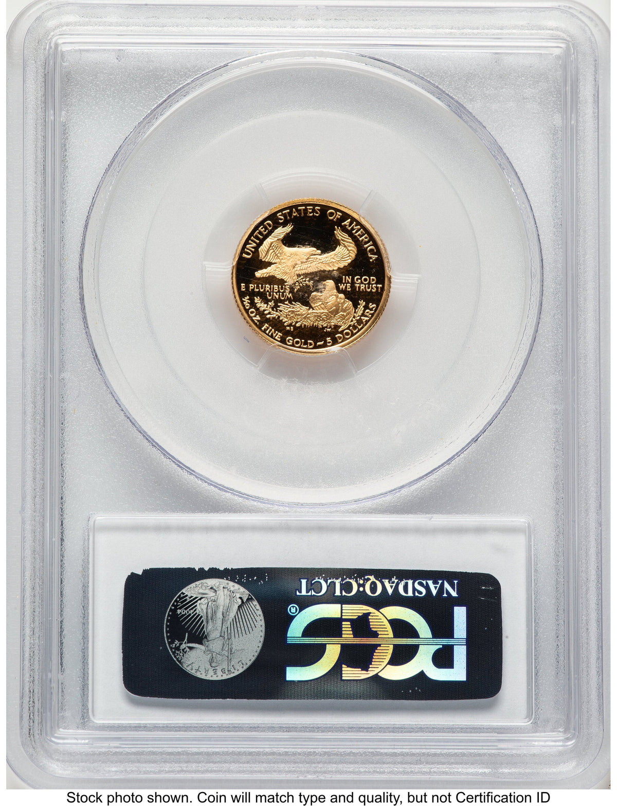 2000-W Proof Gold Eagle 1/10 oz Blue Gradient PCGS PR70