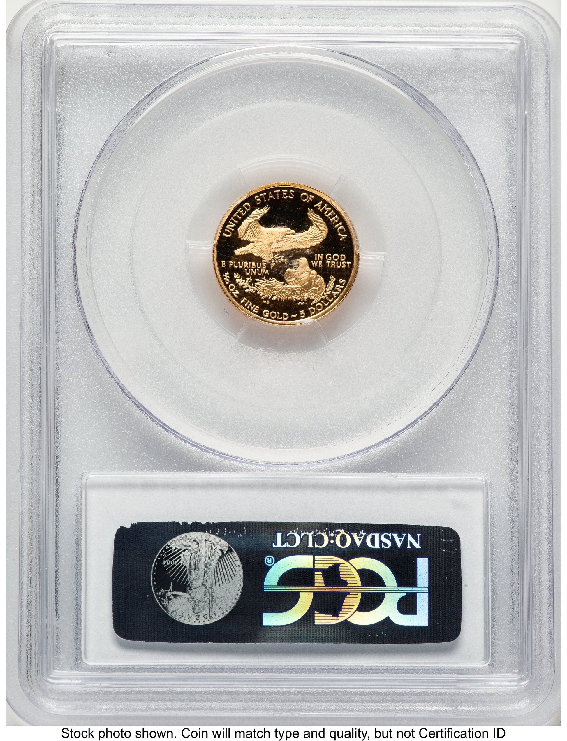 2000-W Proof Gold Eagle 1/10 oz Blue Gradient PCGS PR70