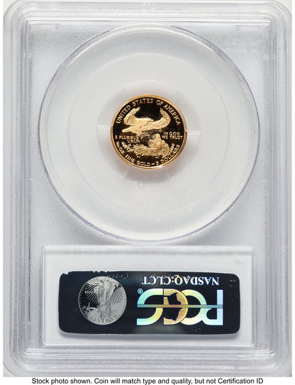 2000-W Proof Gold Eagle 1/10 oz Blue Gradient PCGS PR70