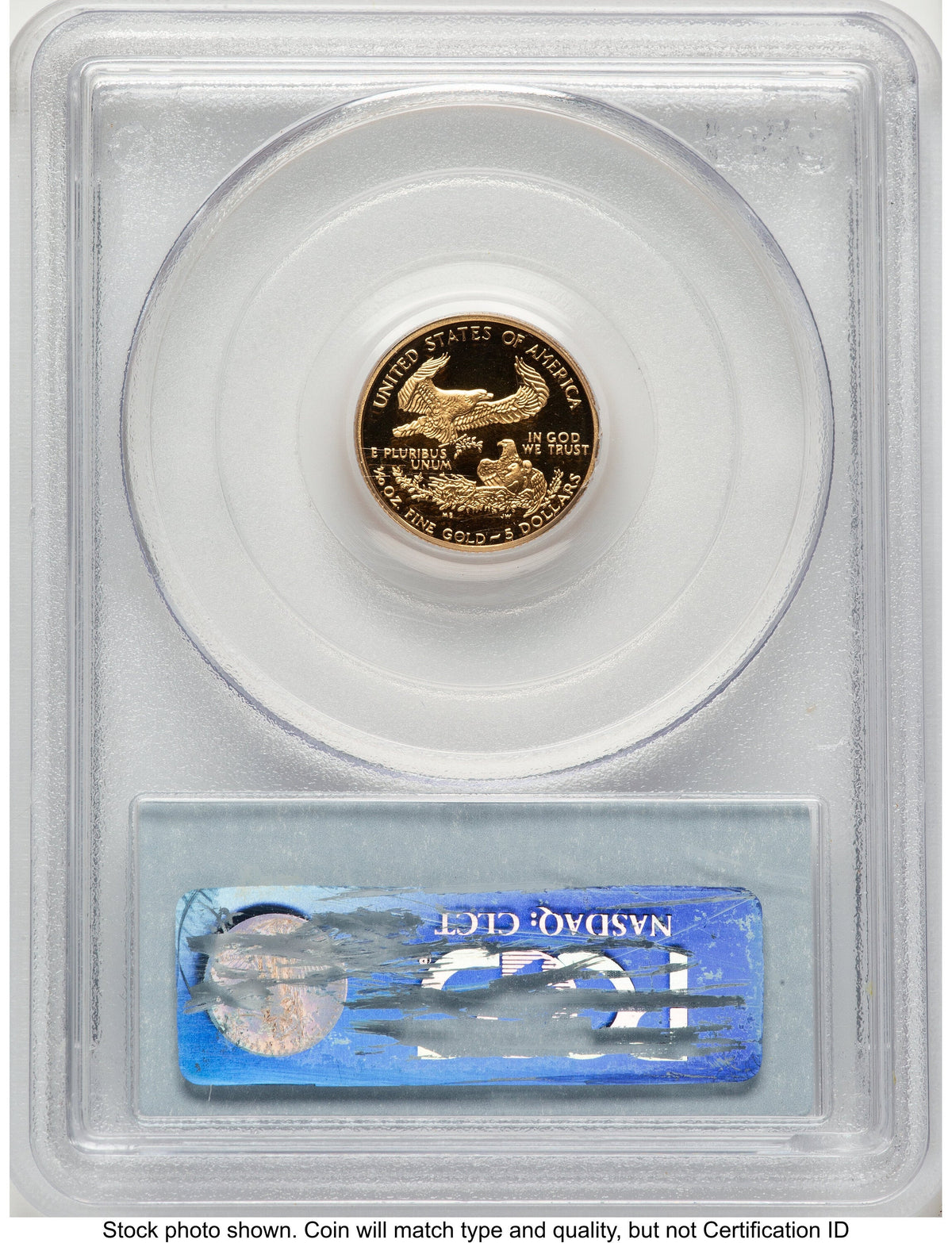 2001-W Proof Gold Eagle 1/10 oz Blue Label PCGS PR70