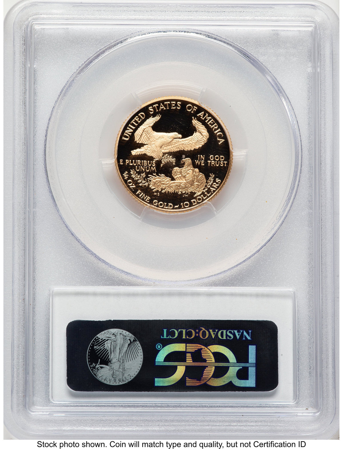 1998-W Proof Gold Eagle 1/4 oz Blue Gradient PCGS PR70