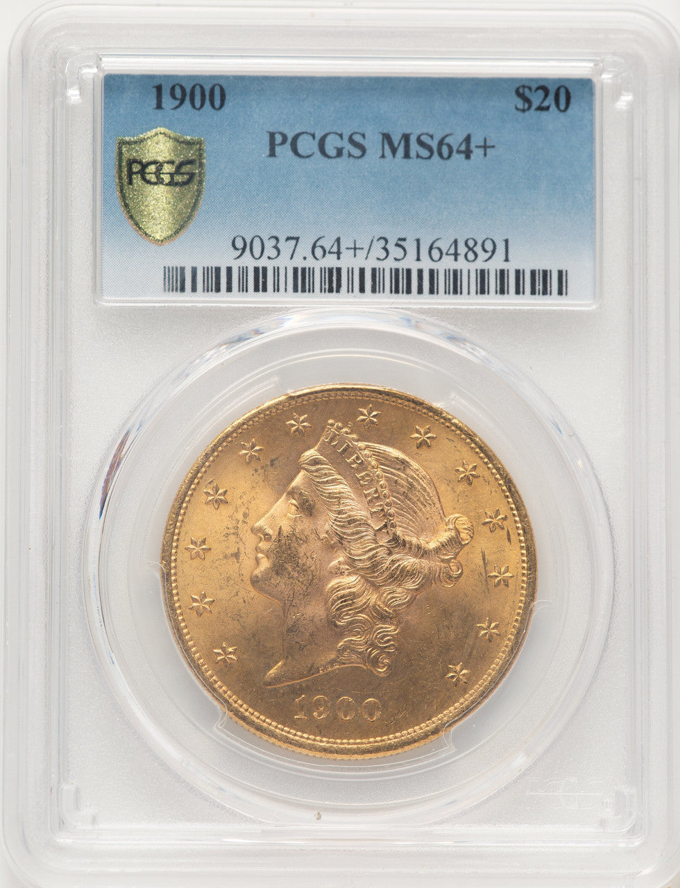 1900 $20 Liberty Double Eagle PCGS MS64+