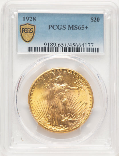 1928 $20 Saint-Gaudens Double Eagle PCGS MS65+