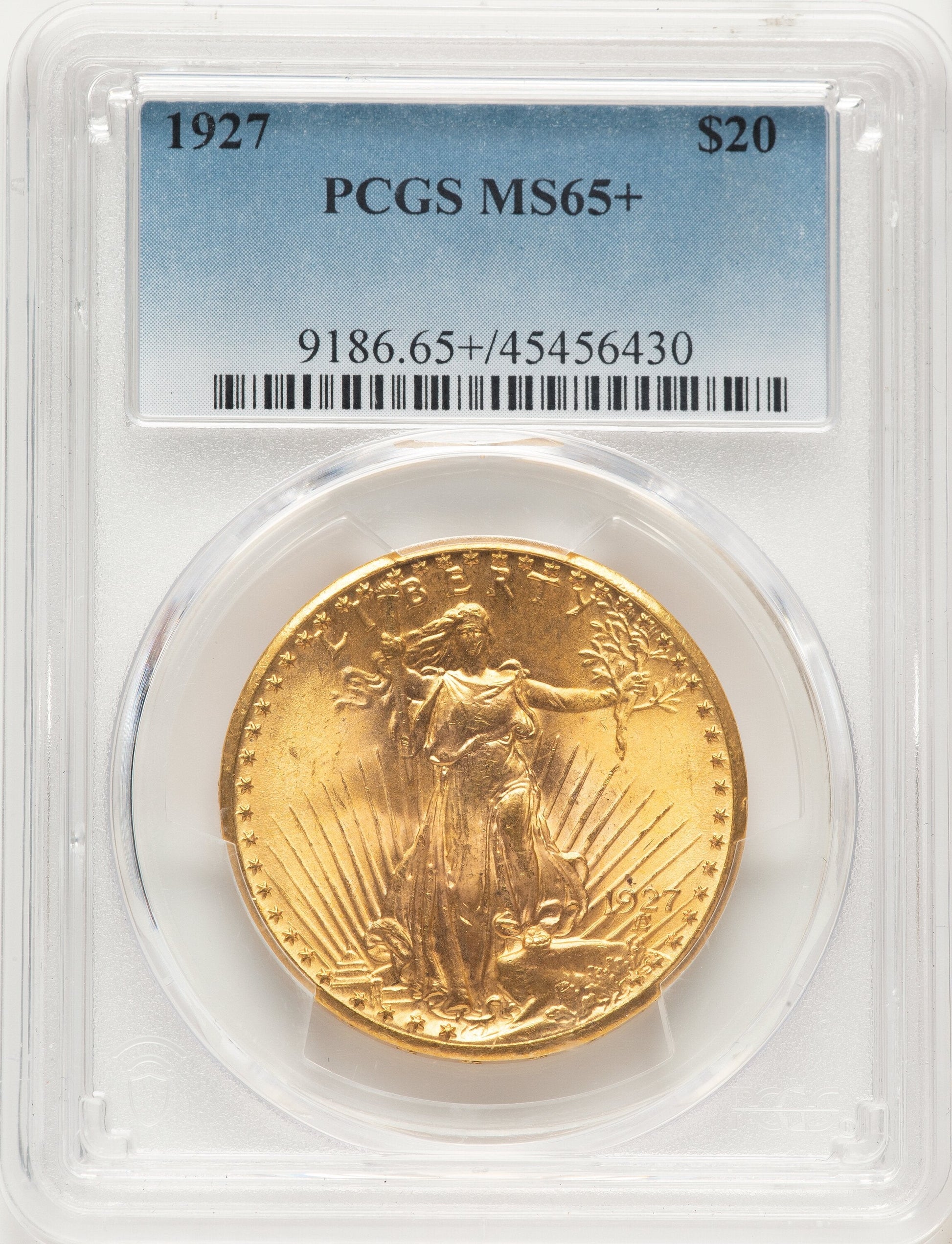 1927 $20 Saint-Gaudens Double Eagle PCGS MS65+