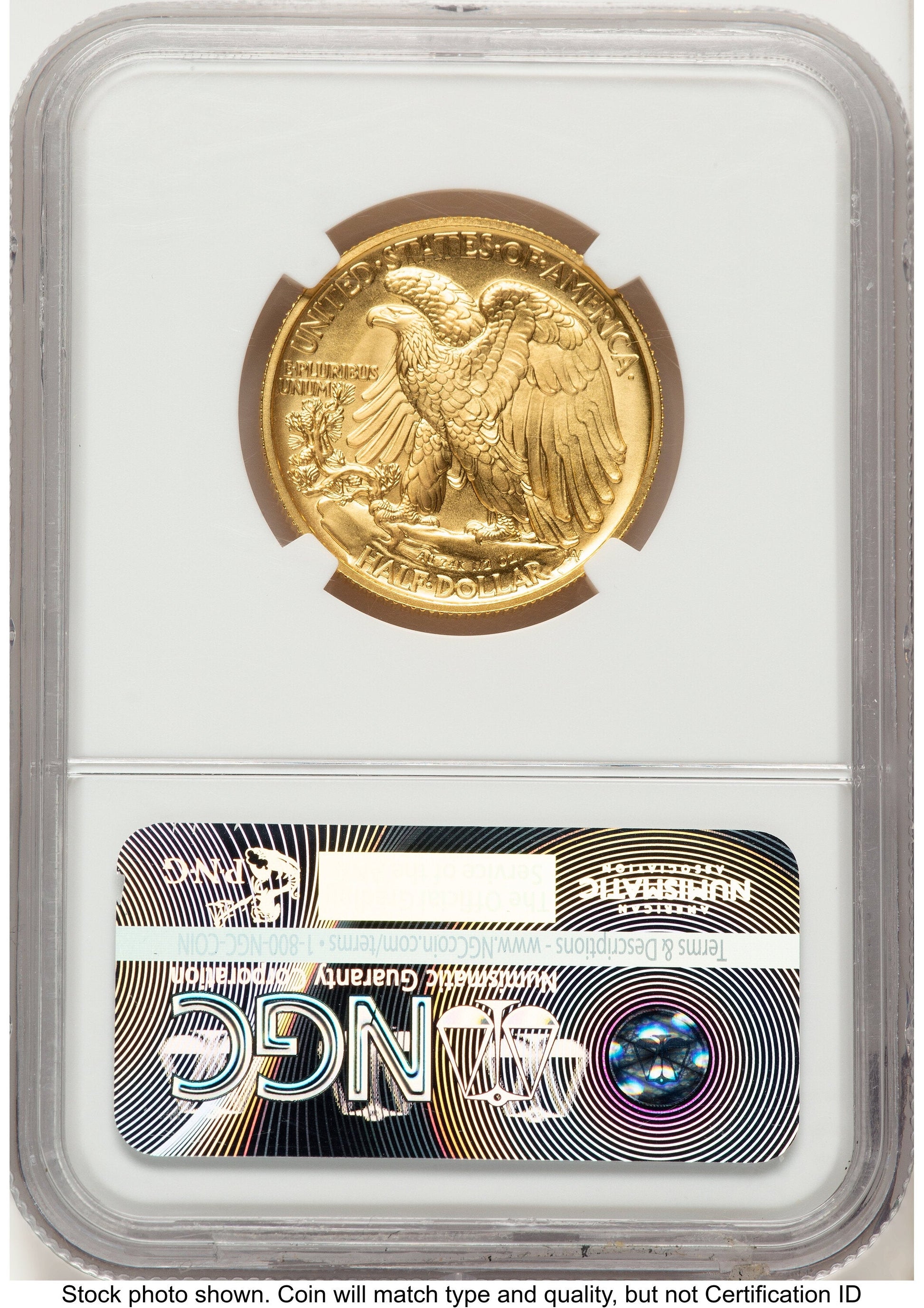 2016-W 50C Walking Liberty 100th Anniversary Gold Centennial FR 100th Anniversary NGC MS70