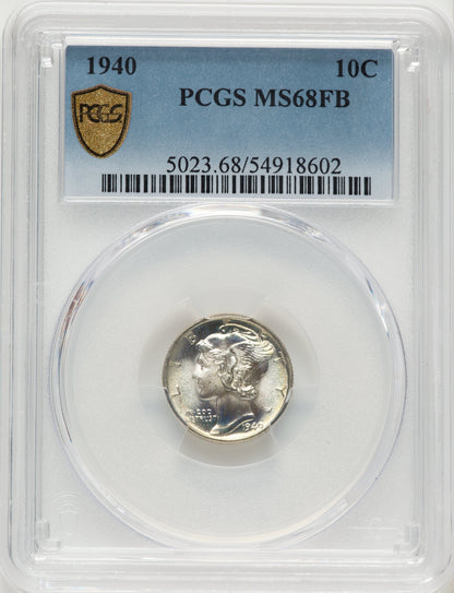 1940 10C FB Mercury Dime PCGS MS68