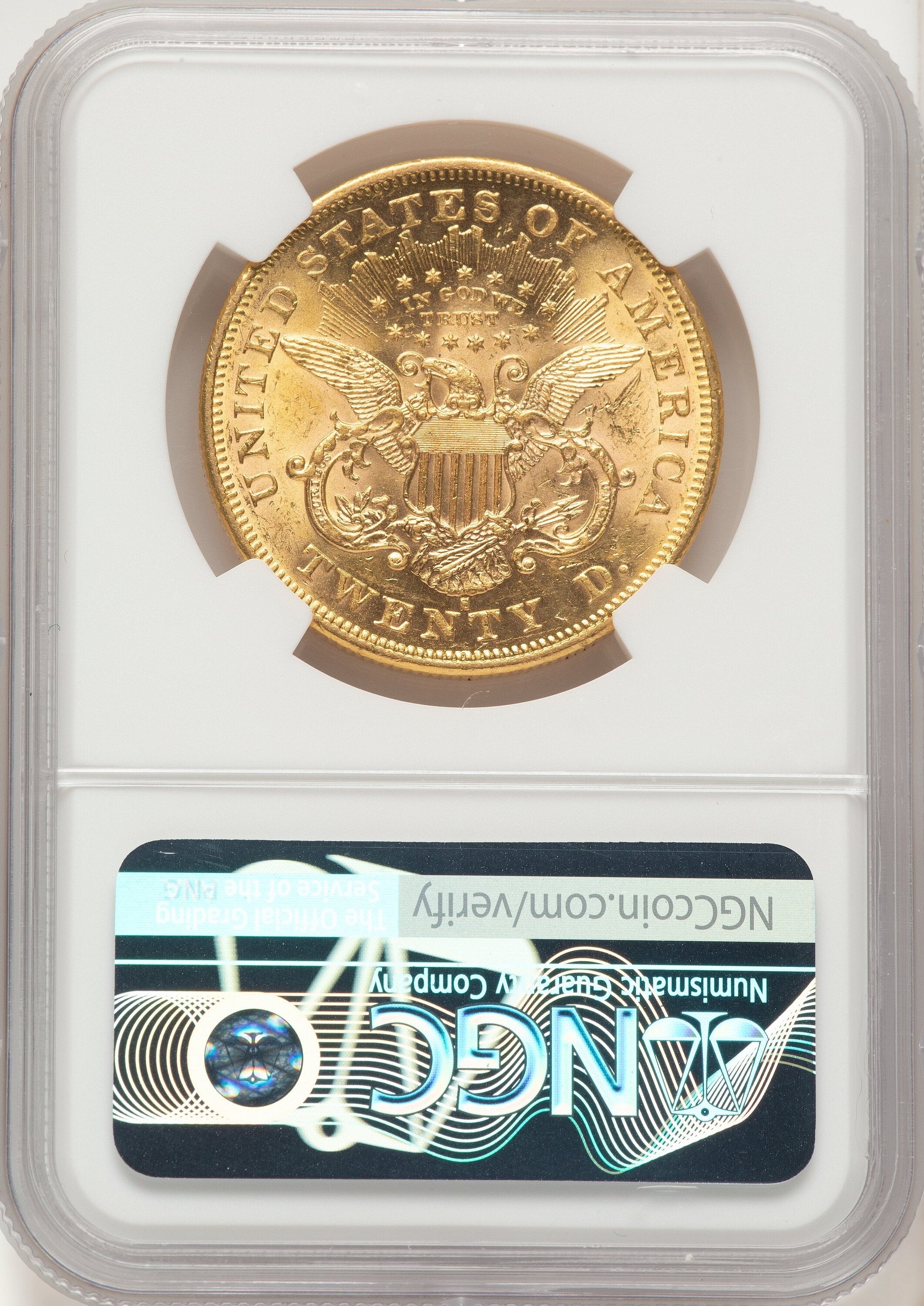 1876-S $20 Liberty Double Eagle NGC MS61