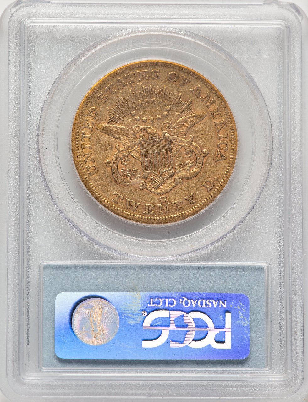 1857-S $20 Liberty Double Eagle PCGS XF45 (507550015)
