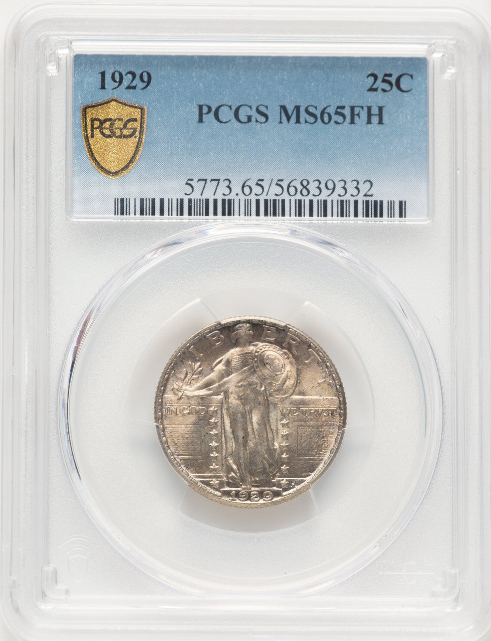 1929 25C FH Standing Liberty Quarter PCGS MS65