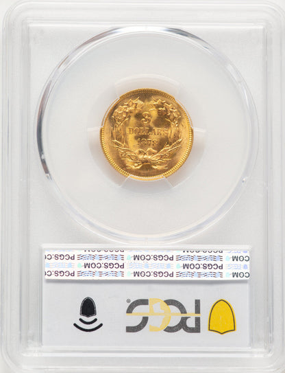 1878 $3 Three Dollar Gold Pieces PCGS MS66