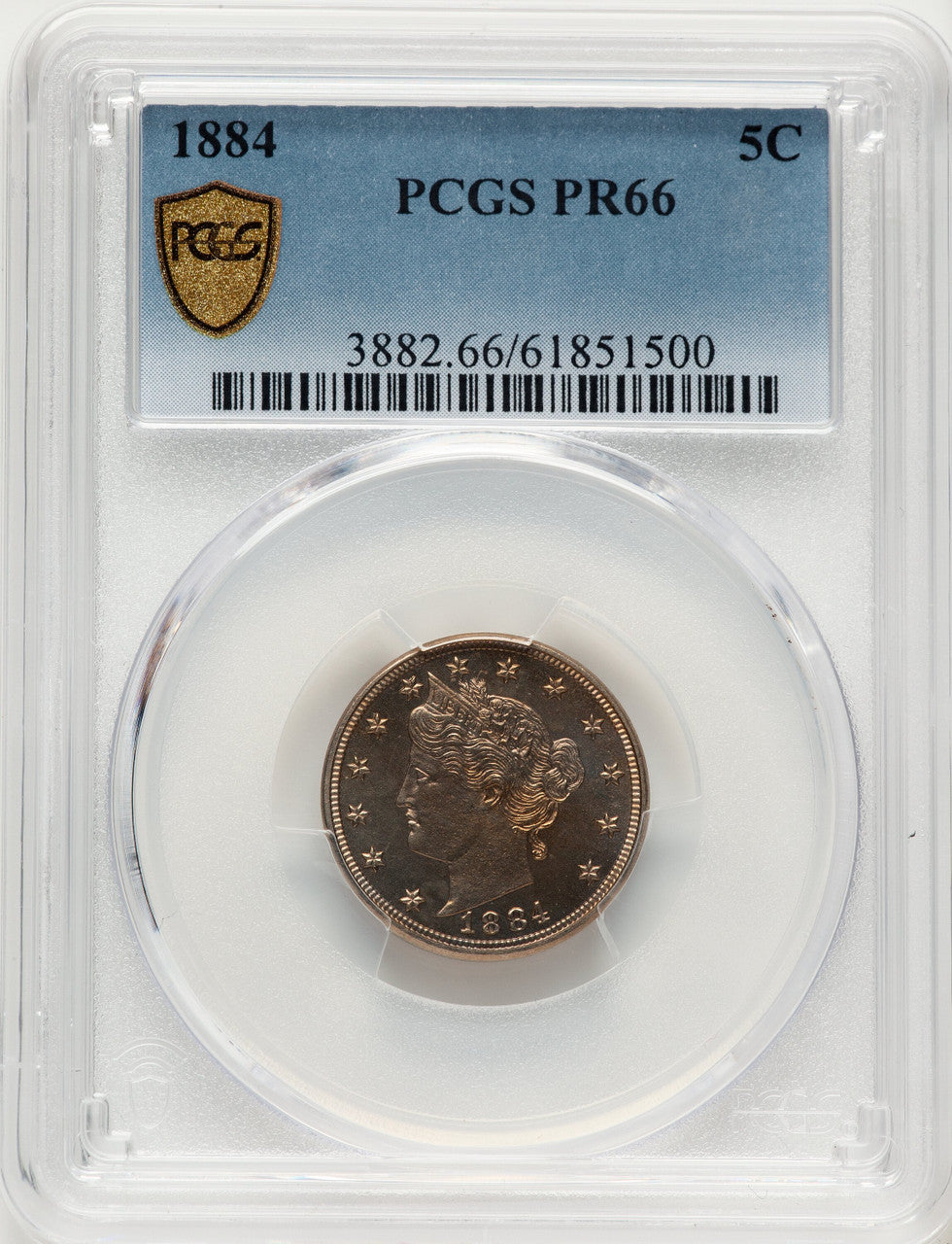 1884 5C Proof Liberty Nickel PCGS PR66