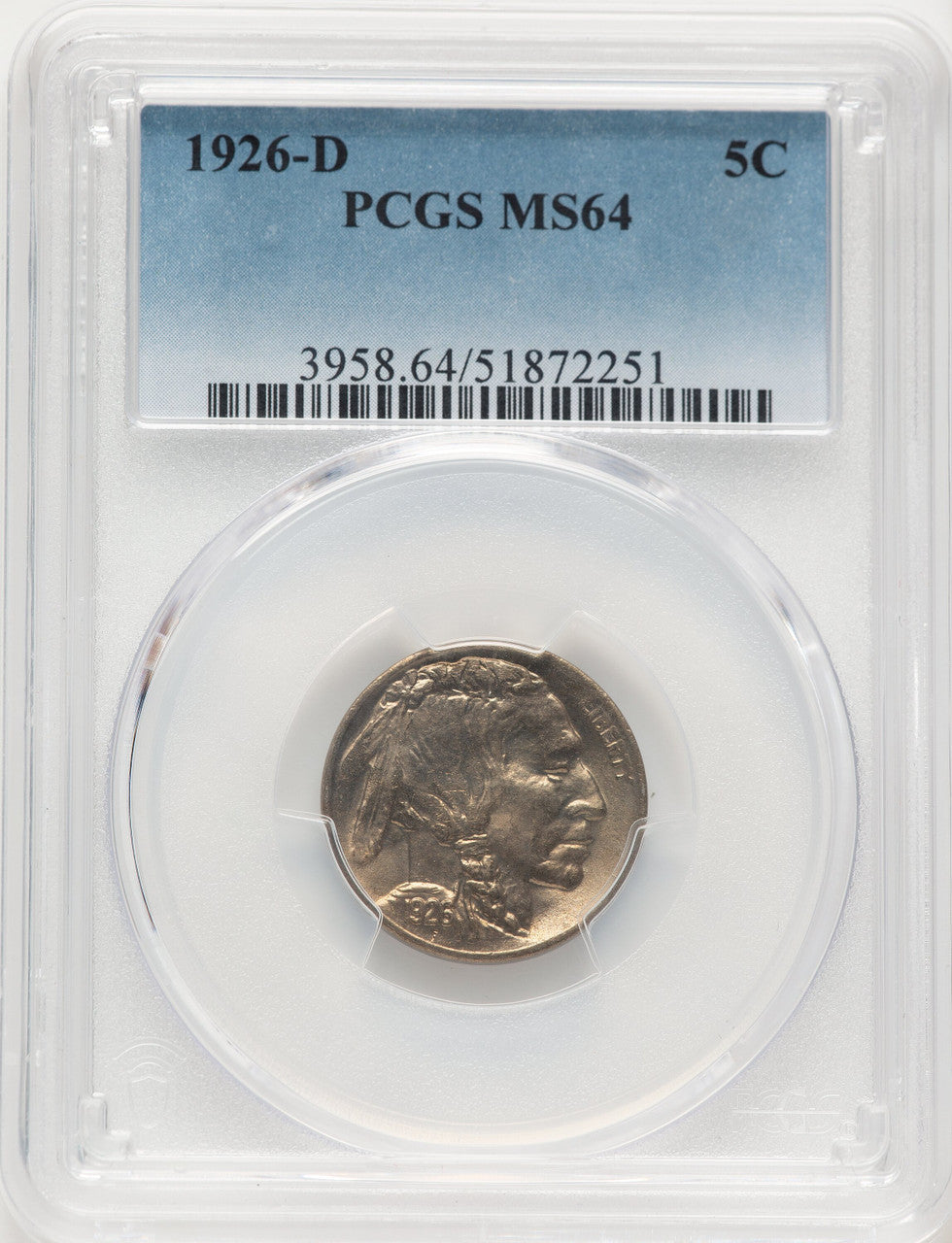 1926-D 5C Buffalo Nickel PCGS MS64