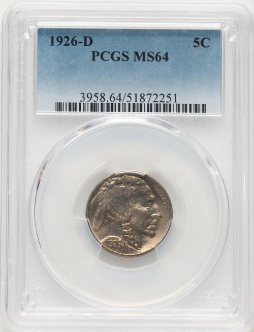 1926-D 5C Buffalo Nickel PCGS MS64