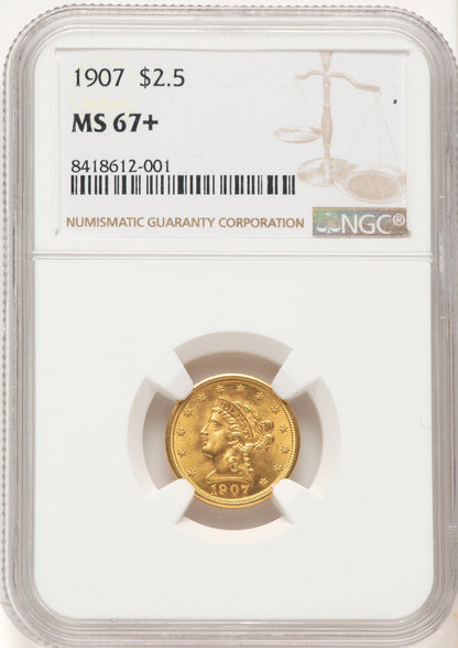 1907 $2.50 Liberty Quarter Eagle NGC MS67+ (507638103)