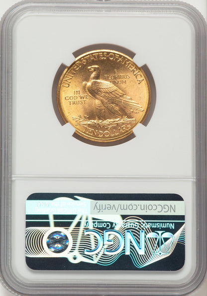 1910-D $10 Indian Eagle NGC MS66