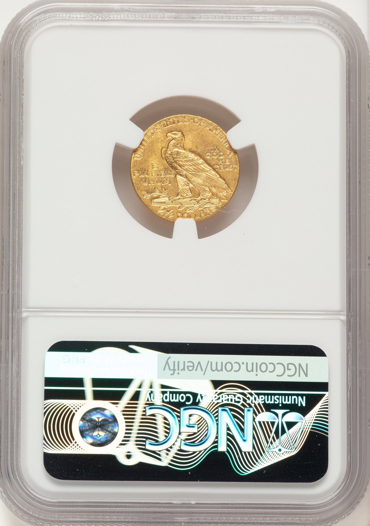 1911 $2.50 Indian Quarter Eagle NGC MS62