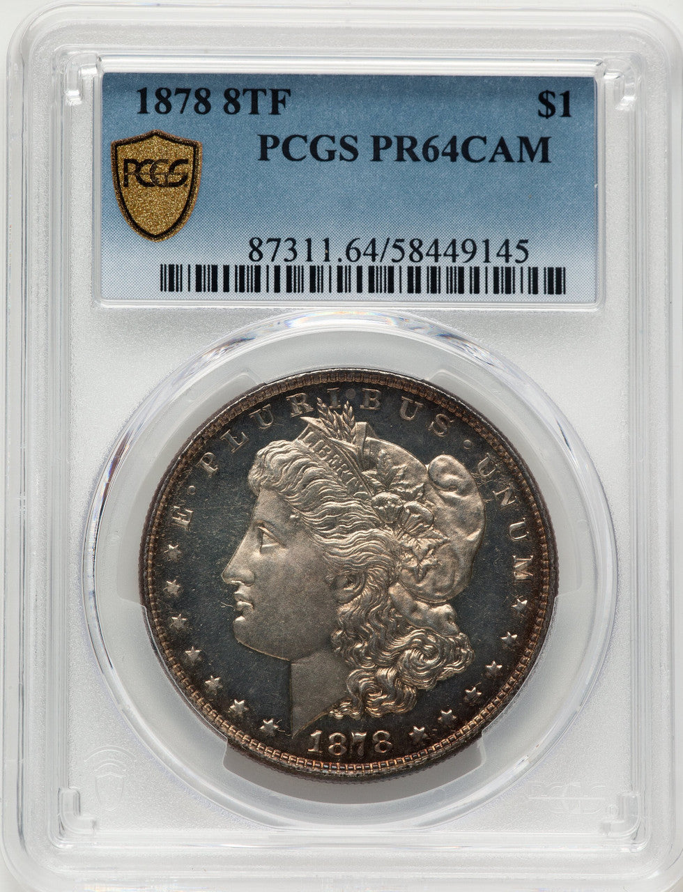 1878 8TF CA Proof Morgan Dollar PCGS PR64