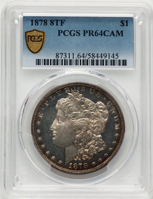 1878 8TF CA Proof Morgan Dollar PCGS PR64
