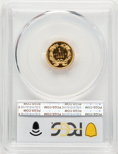 1888 G$1 CA Proof Gold Dollar PCGS PR64