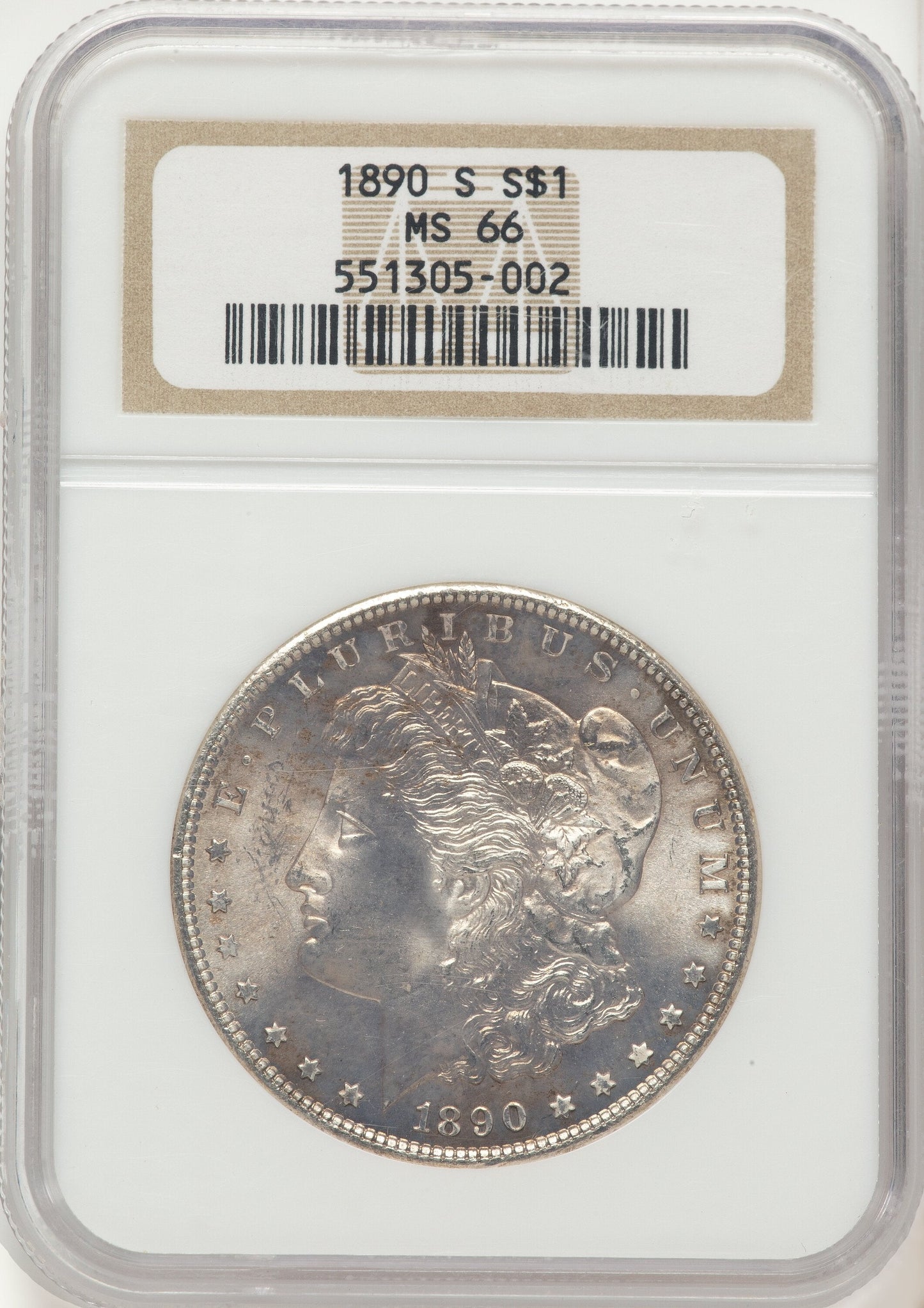 1890-S Morgan Dollar NGC MS66