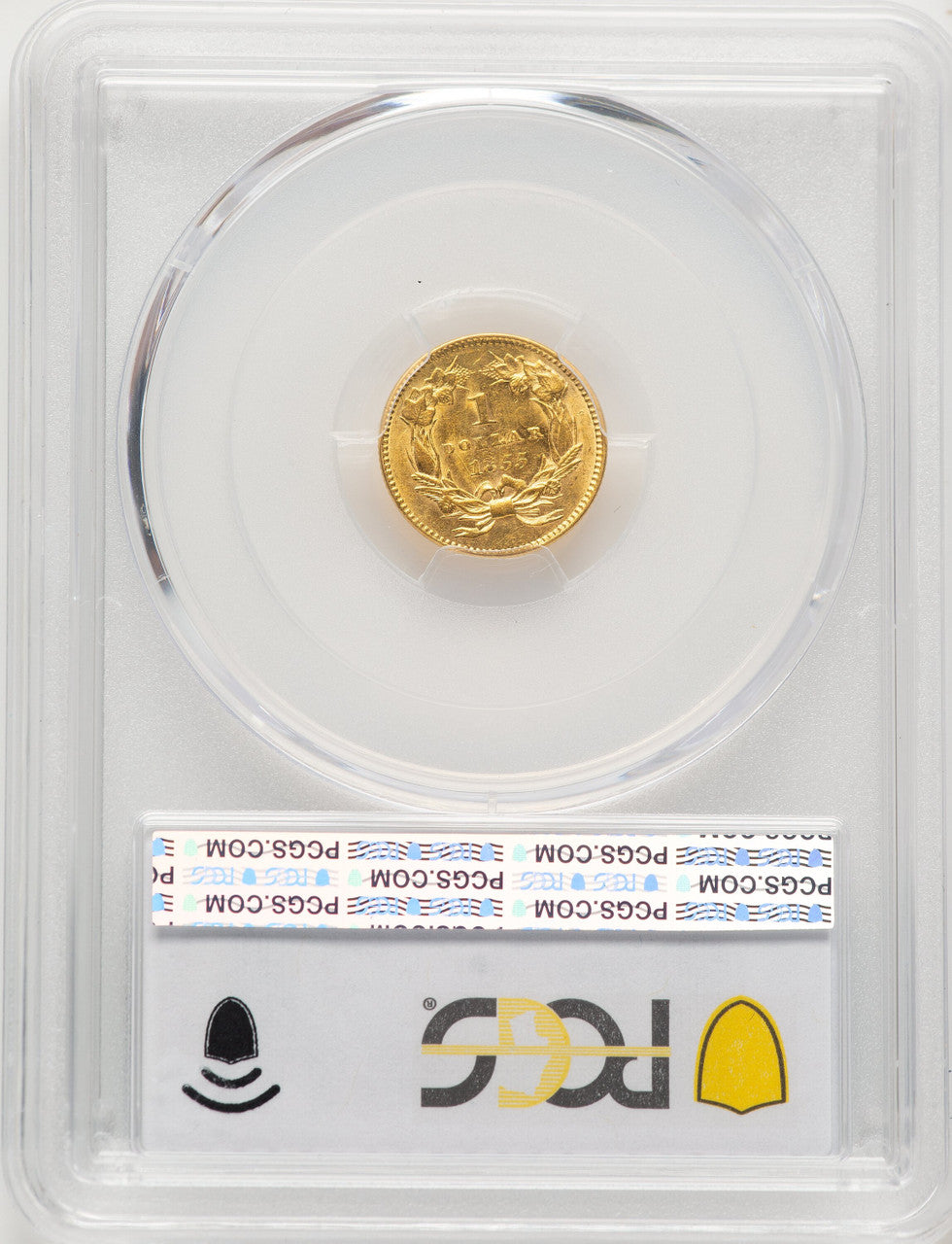 1855 G$1 Type Two Gold Dollar PCGS AU58