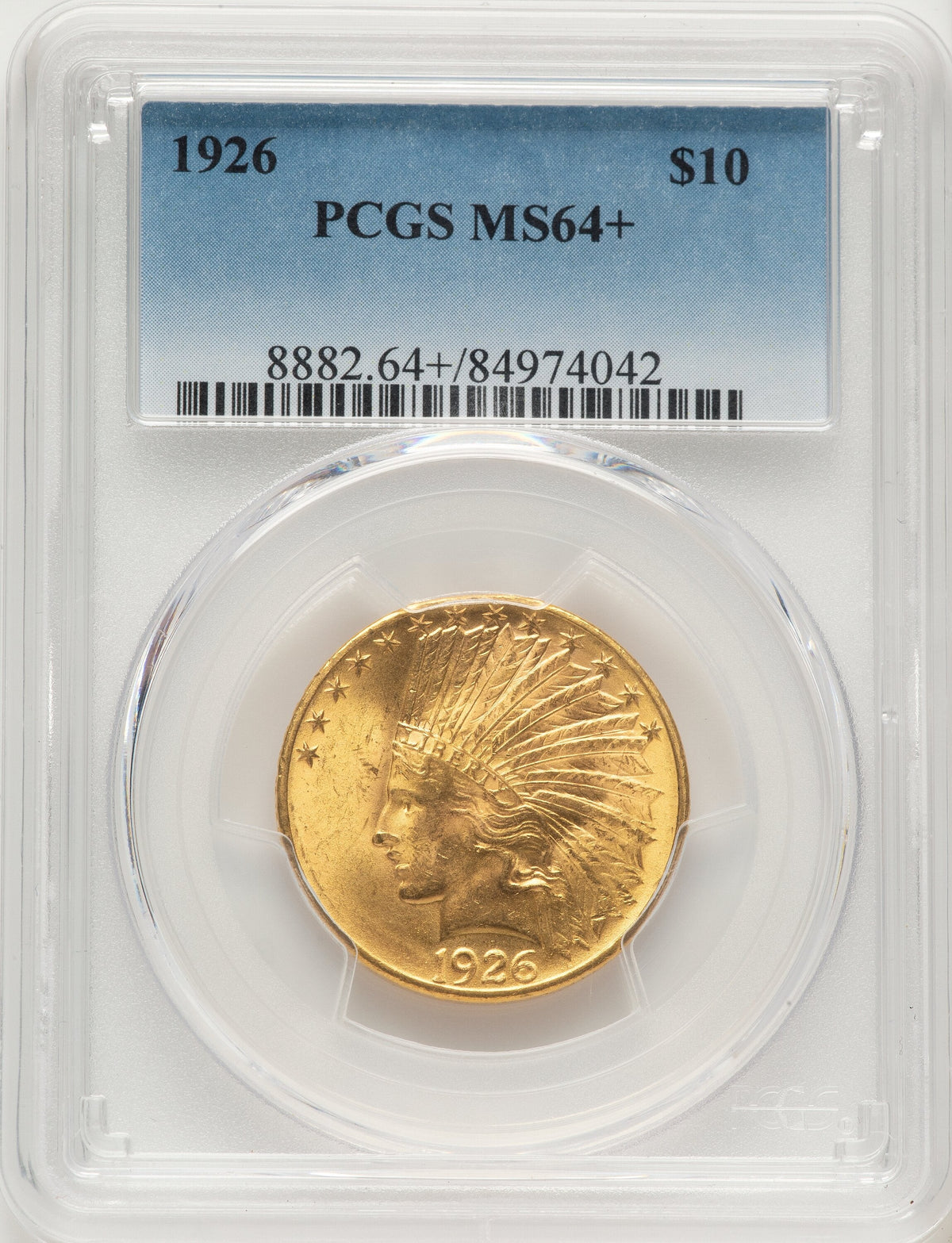 1926 $10 Indian Eagle PCGS MS64+