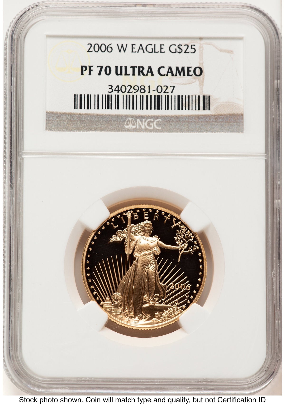 2006-W Proof Gold Eagle 1/2 oz Brown Label NGC PF70