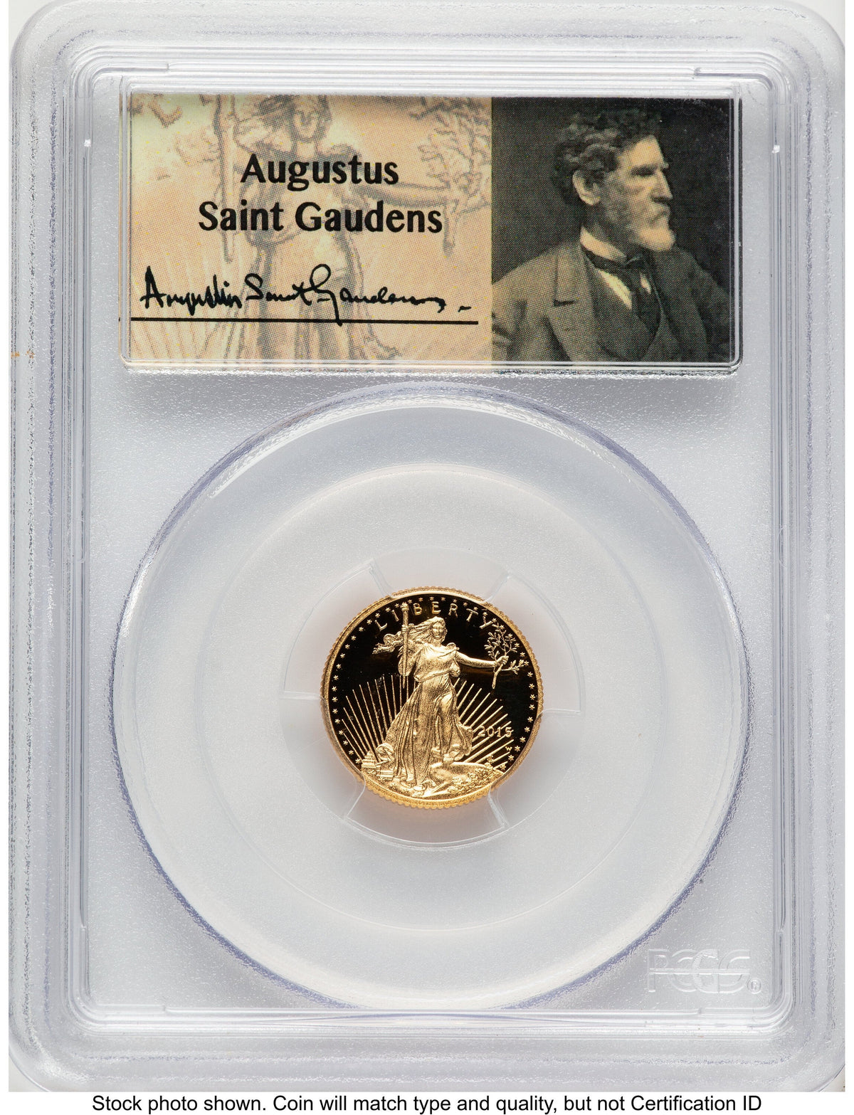 2015-W Proof Gold Eagle 1/10 oz FS Saint Gaudens Label PCGS PR70