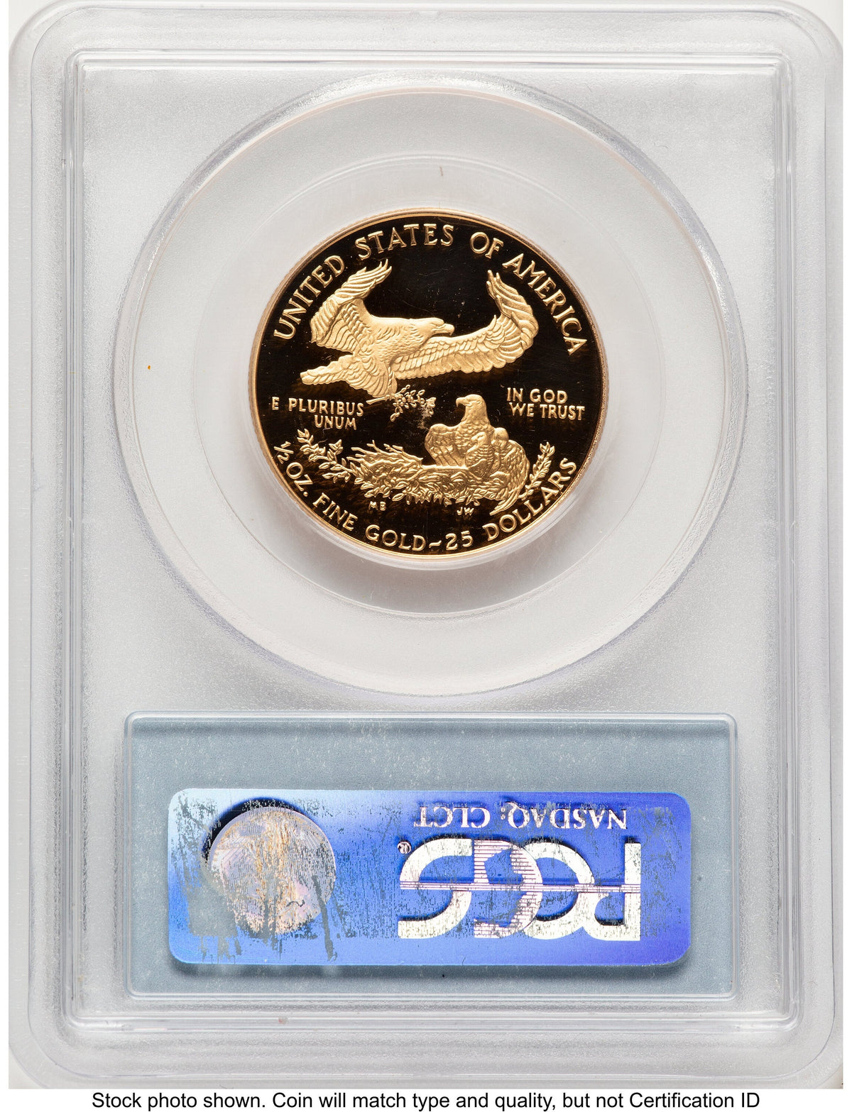 1998-W Proof Gold Eagle 1/2 oz Blue Label PCGS PR70