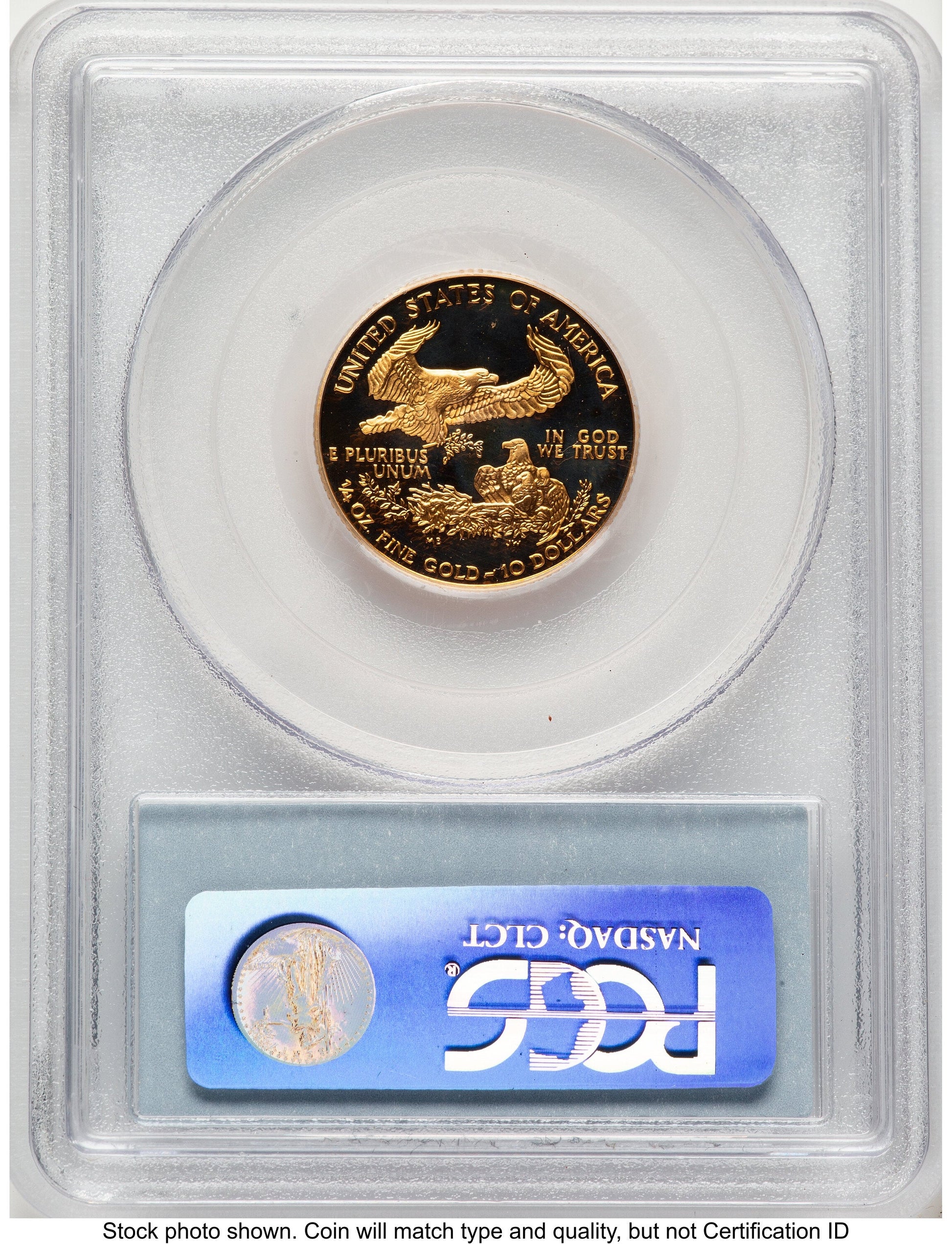 1999-W Proof Gold Eagle 1/4 oz Blue Label PCGS PR70