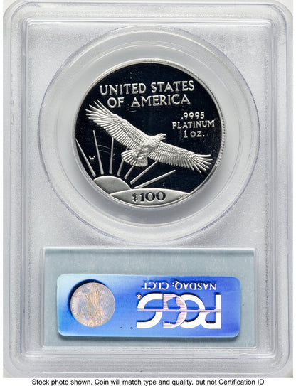 1997-W Proof Platinum Eagle 1 oz Blue Label PCGS PR70