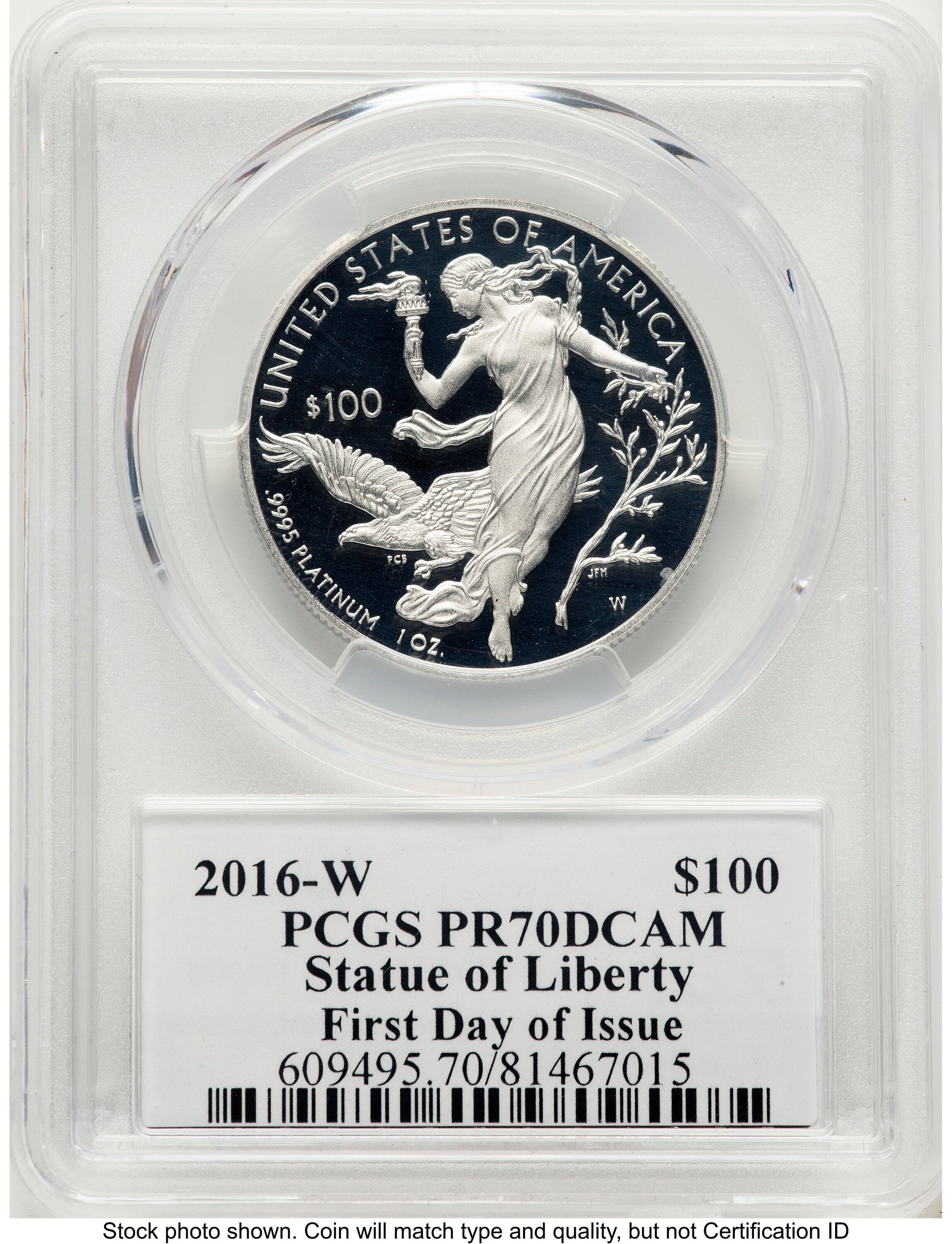 2016-W Proof Platinum Eagle 1 oz FDI John PCGS PR70 Mercanti