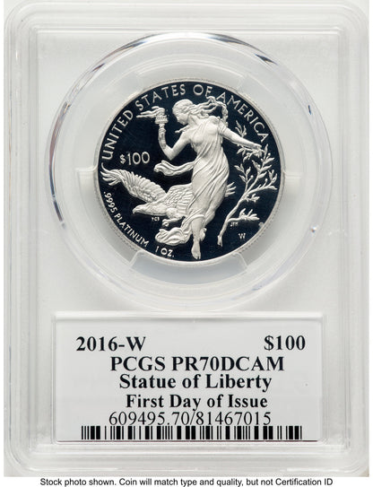2016-W Proof Platinum Eagle 1 oz FDI John PCGS PR70 Mercanti