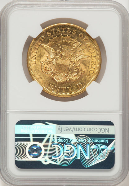 1860 $20 Liberty Double Eagle NGC AU55