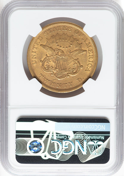 1853/2 $20 Liberty Double Eagle NGC AU53