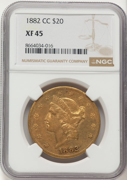1882-CC $20 Liberty Double Eagle NGC XF45