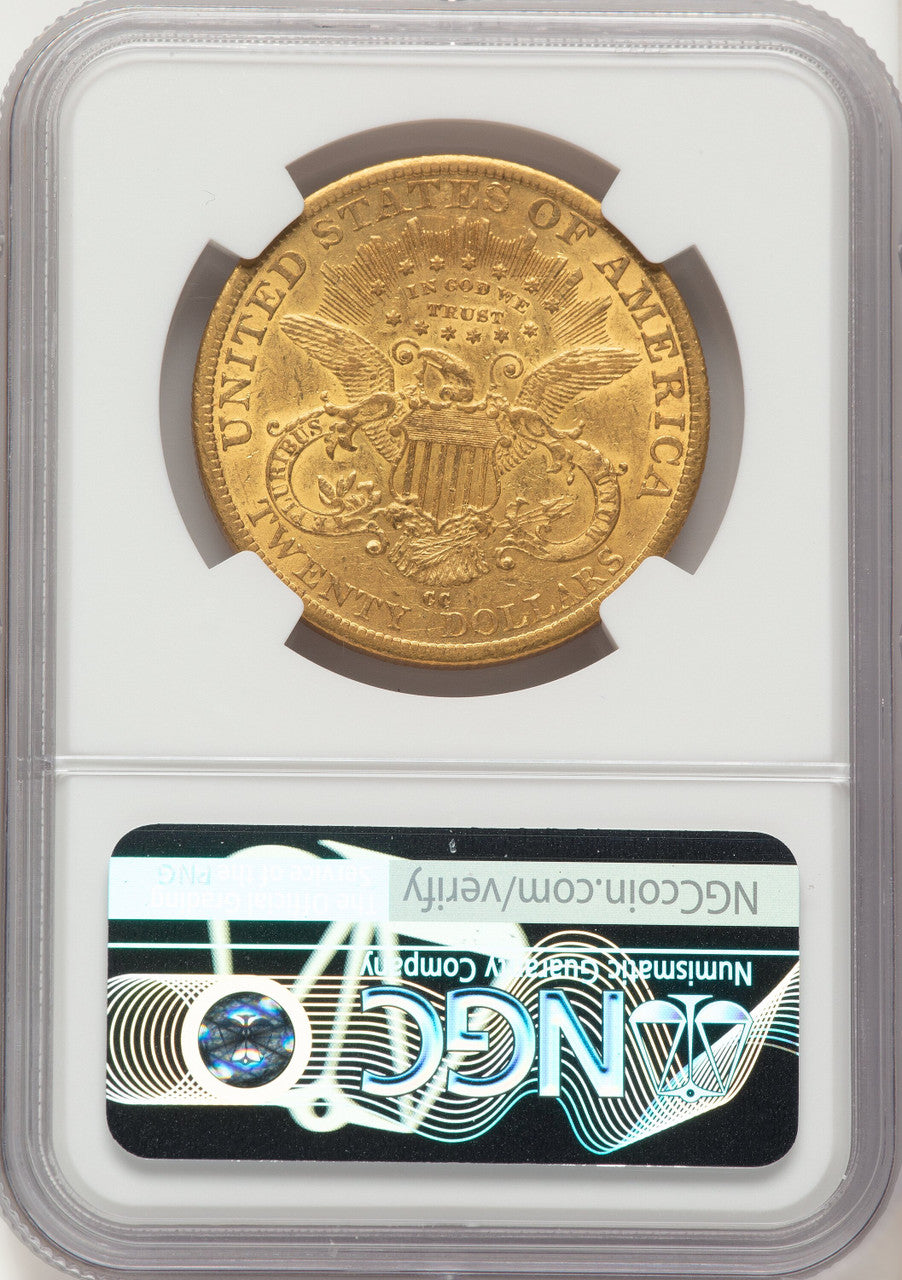 1884-CC $20 Liberty Double Eagle NGC AU50