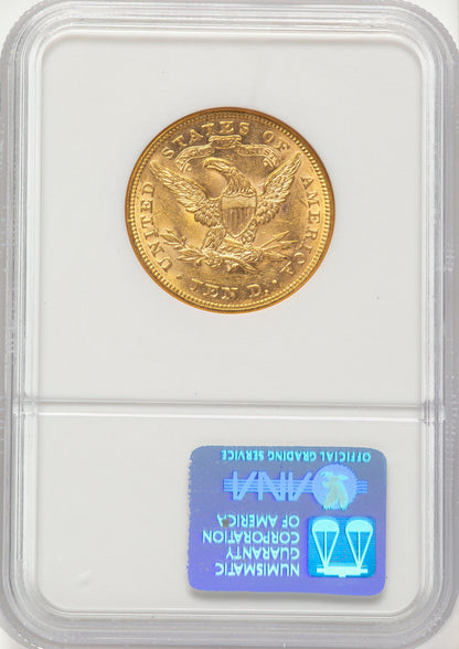 1874 $10 Liberty Eagle NGC AU58