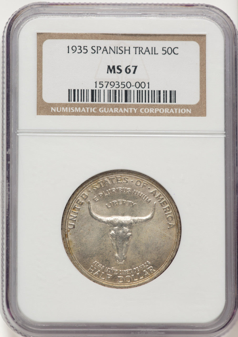 1935 50C Spanish Trail Commemorative Silver NGC MS67