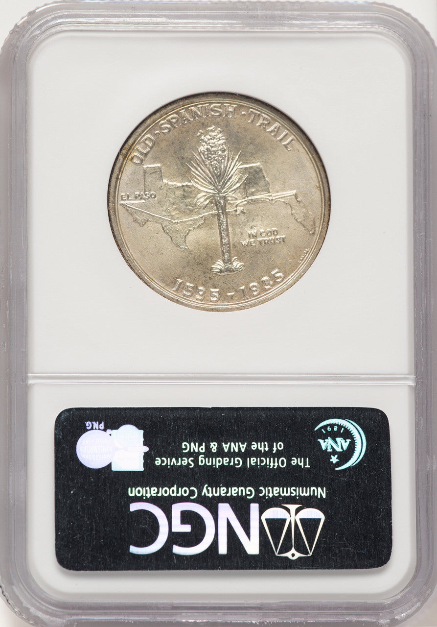 1935 50C Spanish Trail Commemorative Silver NGC MS67