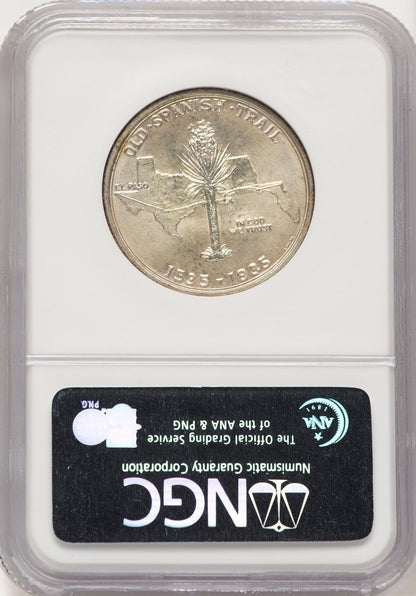 1935 50C Spanish Trail Commemorative Silver NGC MS67