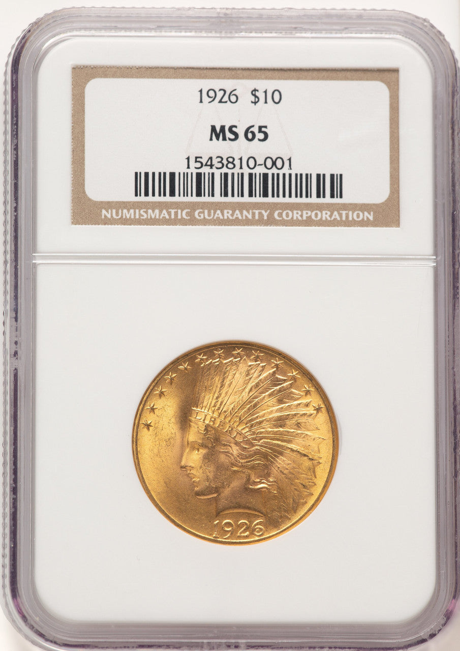 1926 $10 Indian Eagle NGC MS65