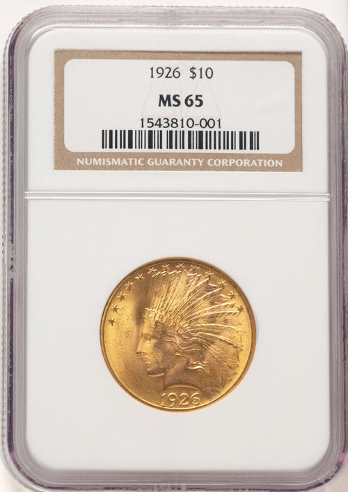 1926 $10 Indian Eagle NGC MS65