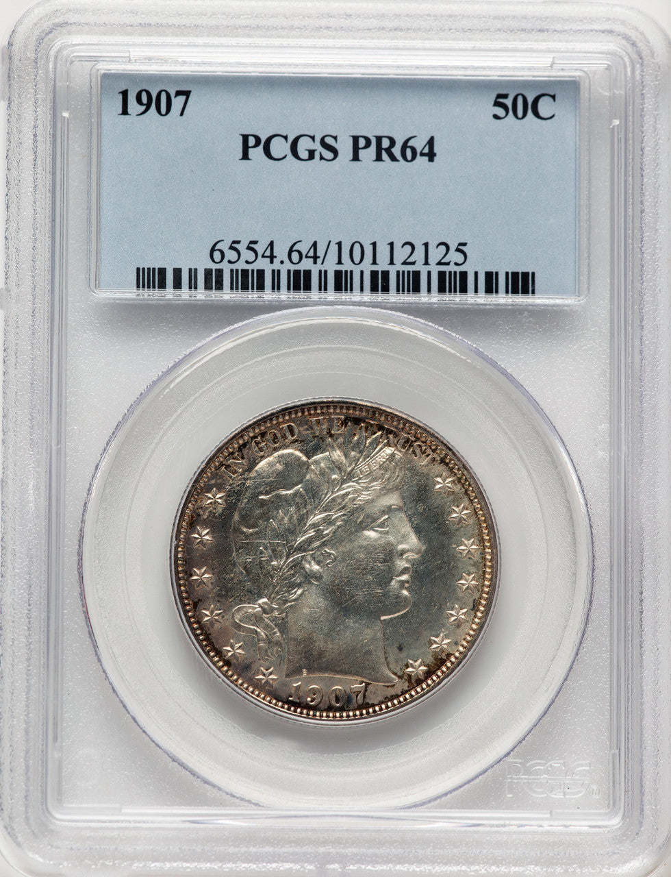 1907 50C Proof Barber Half Dollar PCGS PR64