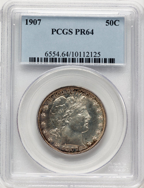 1907 50C Proof Barber Half Dollar PCGS PR64