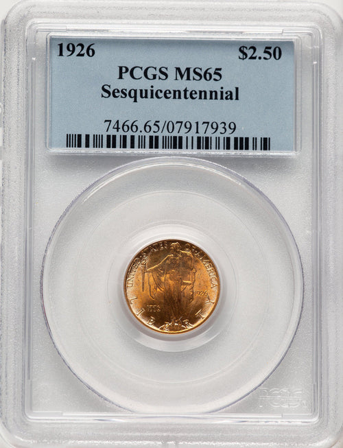 1926 $2.50 SESQUI Commemorative Gold PCGS MS65 (507799023)