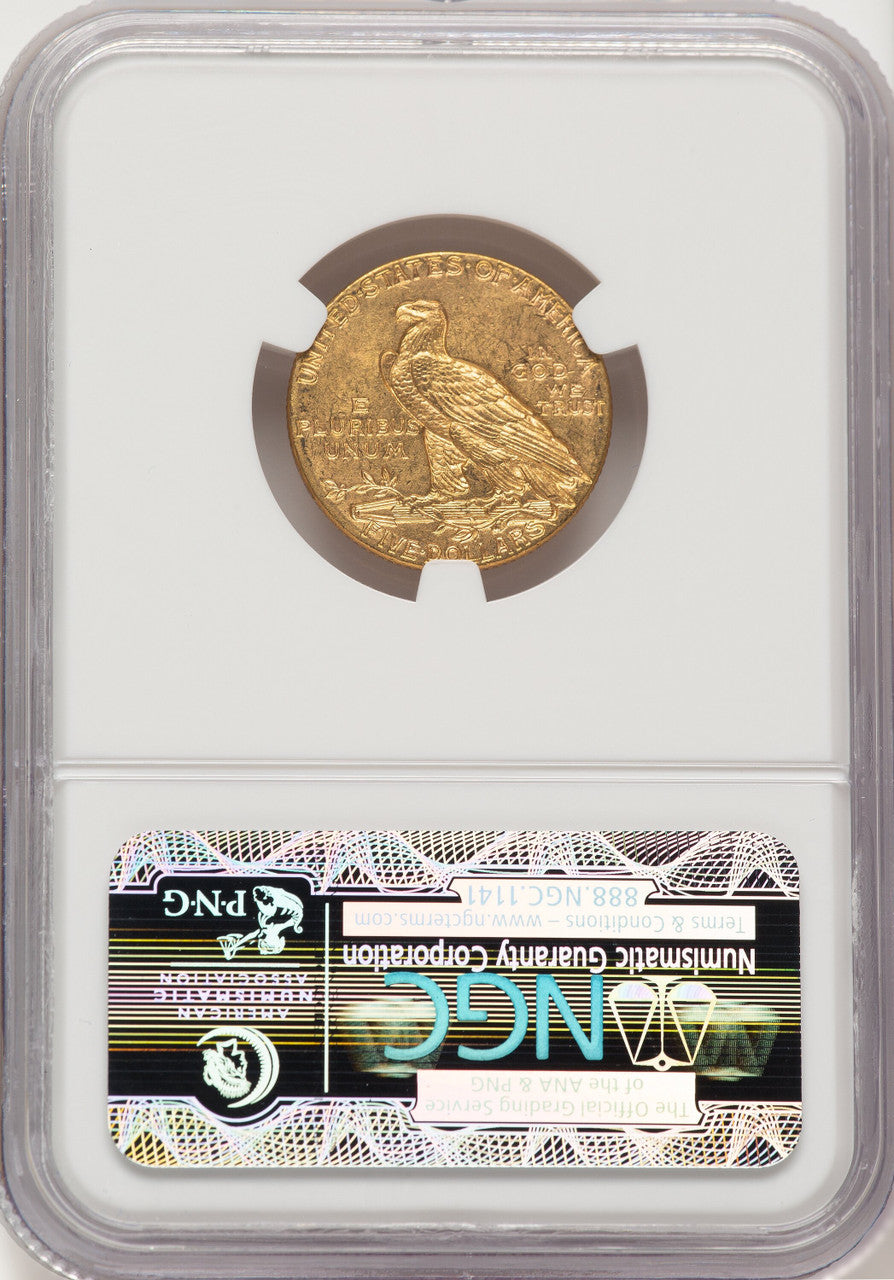 1910 $5 Indian Half Eagle NGC MS63