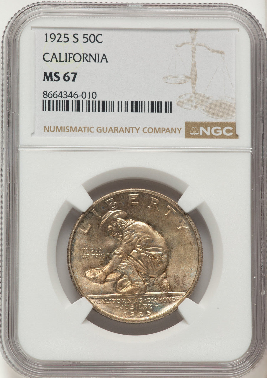 1925-S 50C California Commemorative Silver NGC MS67