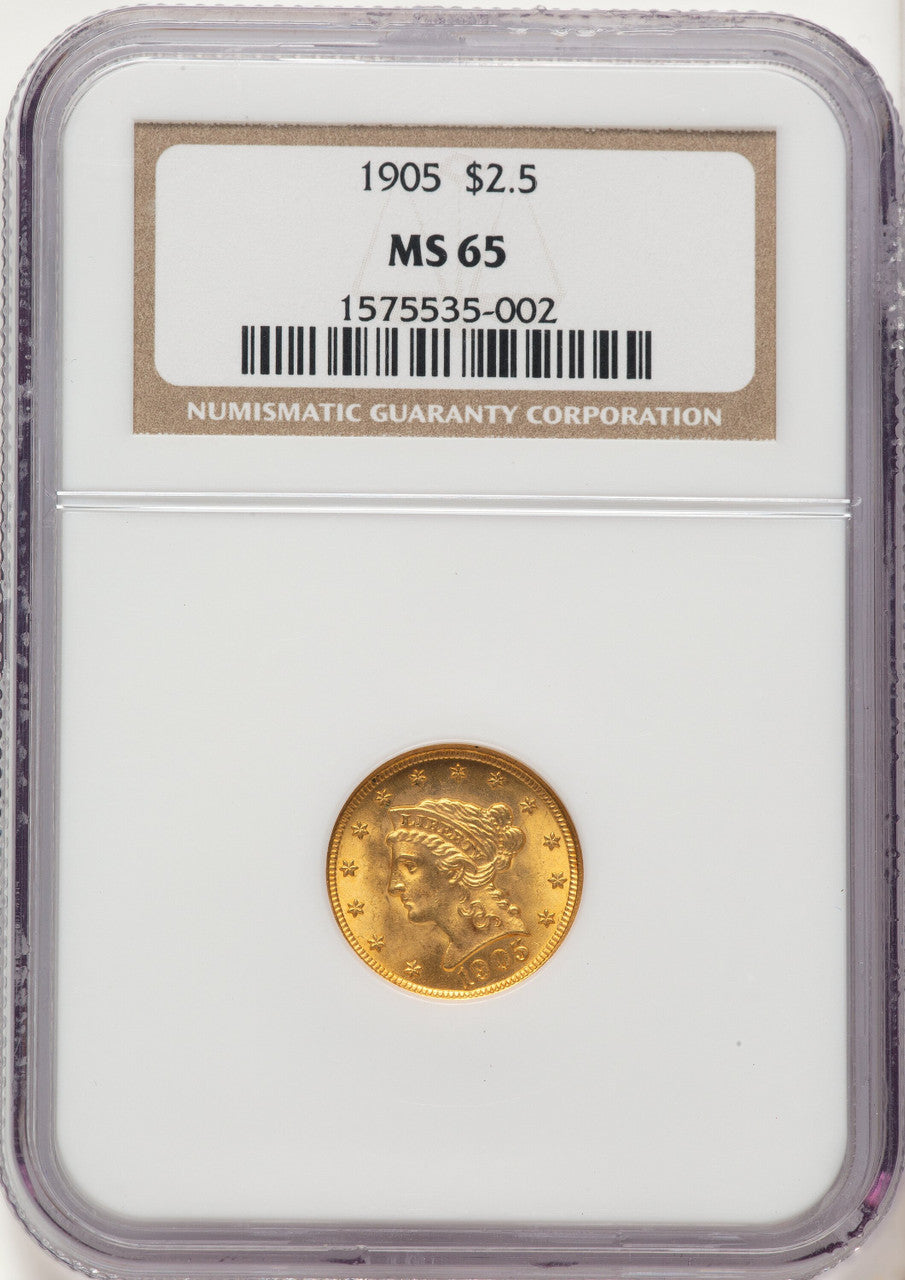 1905 $2.50 Liberty Quarter Eagle NGC MS65
